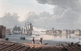 1800-1820: Port of Christiania, by John William Edy