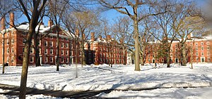 English: Harvard Yard winter 2009.