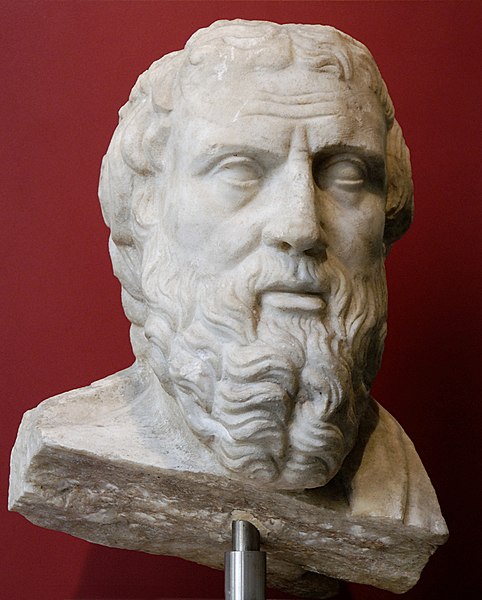 Portrait of Herodotus. Greek marble, Roman copy of a Greek original of the early 4th century BC.