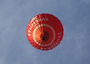 Hot air balloon in Trakai (Troki), Lithuania