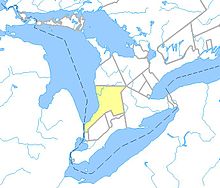 Huron Tract Purchase area, in Southern Ontario, highlighted in yellow HuronTract.JPG