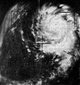 Ураган Клео 23 августа 1964 года TIROS VIII.png