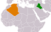 Location map for Algeria and Iraq.