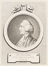 Portrait de John Glen King d'après Étienne Maurice Falconet (1771, National Portrait Gallery).