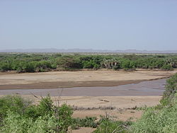 Река Керио после сильных весенних дождей