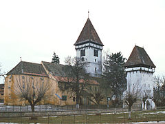 Den befæstede Transylvansk-saksiske kirke i Agnita