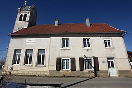 The town hall and school in La Bosse