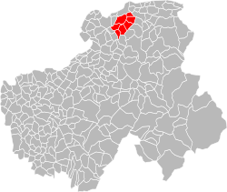 Lage der CC Collines du Léman im Département Haute-Savoie