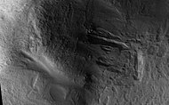 Lyot crater gullies, as seen by HiRISE.