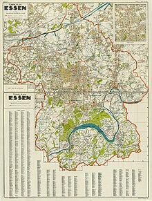 Детальный составной план города Эссен, 1944 г.