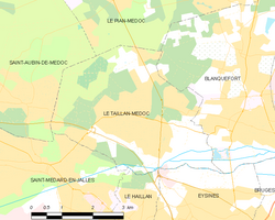 Kart over Le Taillan-Médoc