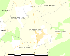 Poziția localității Camps-en-Amiénois