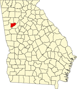Karte von Douglas County innerhalb von Georgia