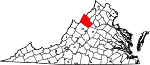 Карта штата с выделением округа Рокингем