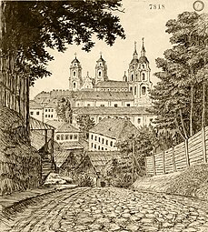 Менск. Выгляд са Шпітальна-Траецкага завулка (Minsk, view from Hospital-Troitskae street), 1919 г.