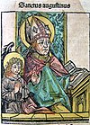 Sankt Augustin in der Schedelschen Weltchronik (1493)