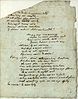 Manuscript of the poem