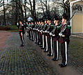 Wissel van de koninklijke wacht aan het koninklijk paleis in Oslo in 2006.