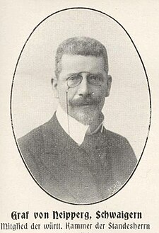 Hrabě Reinhard z Neippergu, v roce 1902