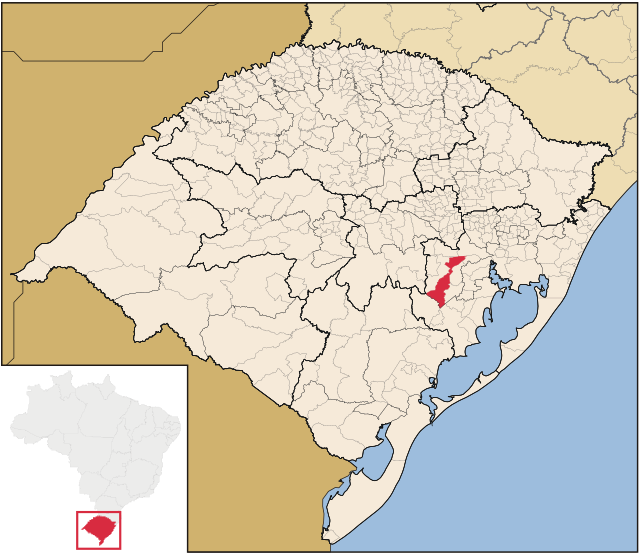 Localização de São Jerônimo no Rio Grande do Sul
