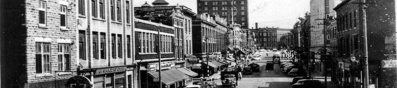La rue Notre-Dame-Centre à Trois-Rivières dans les années 1920.