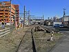 The remnant of the gravel line west of Sakado station in 2011