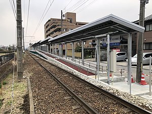 開業前一日的榮町車站全景（2019年3月）