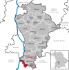 Lage der Gemeinde Schmiechen im Landkreis Aichach-Friedberg