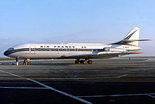 Photo d'un avion Caravelle sur le tarmac d'un aéroport