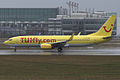 TUIfly Boeing 737-800 D-AHFI in de oude kleuren op het vliegveld van München