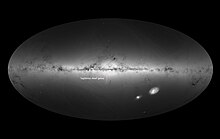 Карликовая галактика в Стрельце на снимке Гайи на фоне всего неба ESA399651.jpg