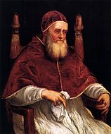 Titian Portrait of Pope Julius II. 99 x 82 cm.