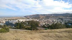 Visitacion Valley viewed from the Philosopher's Way at John McLaren Park.