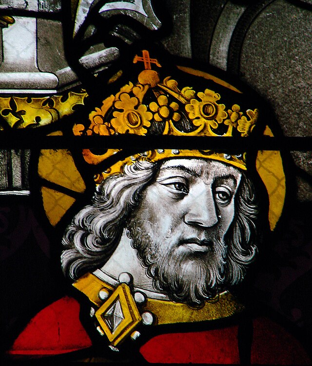 Mulin kafedralının vitrajında Böyük Karlın təsviri (Fransa, XV əsr)