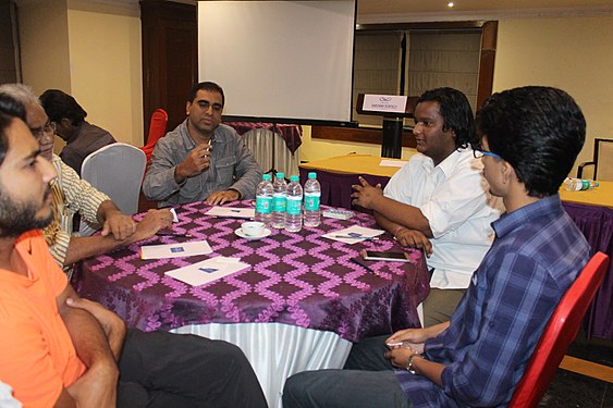 Group discussion between the participants from different communities