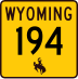 Wyoming Highway 194 marker