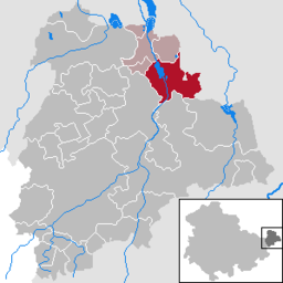 Läget för kommunen Windischleuba i Landkreis Altenburger Land