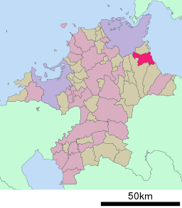 Yukuhashis läge i Fukuoka prefektur