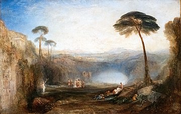 J. M. W. Turner's painting The Golden Bough, based on the Golden Bough incident in the Aeneid (Barcelona) The Golden Bough - Joseph Mallord William Turner - Tate Britain.jpg