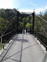 Bridge across Argun to Nikhaloevsky waterfalls