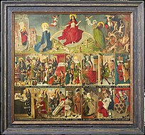 El Juicio Final, los Siete Actos de Misericordia y los Siete Pecados Capitales por el Maestro Desconocido. C. 1490