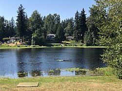 View across a small lake