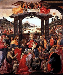 L'Adoration des mages (1485-1488), par Domenico Ghirlandaio.