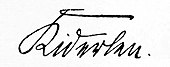 signature d'Alfred von Kiderlen-Waechter