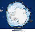 Ausdehnung des antarktischen Meereises am 10. September 2023[150]