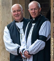 The joint presidents, the archbishops of York and Canterbury, pictured together in September 2022 Archbishops of Canterbury and York 2022.jpg