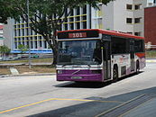 A Singapore Bus Services Alexander Strider bodied Volvo B10M in Singapore in March 2006