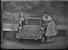 A BMW Isetta being presented as a prize on a 1957 episode of The Price Is Right BMW Isetta 1957.png