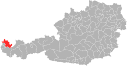 okres Bregenz na mapě Rakouska