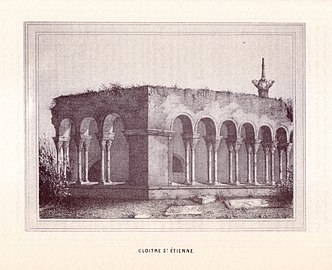 Cloitre St Etienne (par J. M. Cayla et Paul Cléobule, Toulouse monumentale et pittoresque).